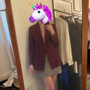 Theory Etiennette Blazer in Malbec, Size 4